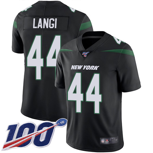 New York Jets Limited Black Youth Harvey Langi Alternate Jersey NFL Football #44 100th Season Vapor Untouchable